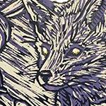 Spirit Guide, Two Block Relief Print, 2016